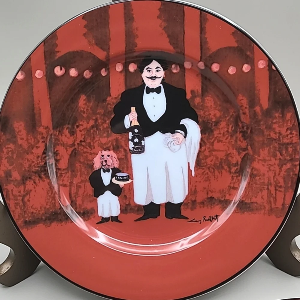 Williams-Sonoma Set of 2, Guy Buffet Waiter & Dog & Waiter with Cocktail